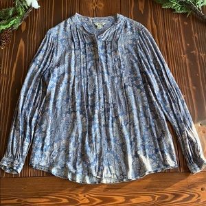 Boho Lucky Brand Long Sleeve Paisley Top
